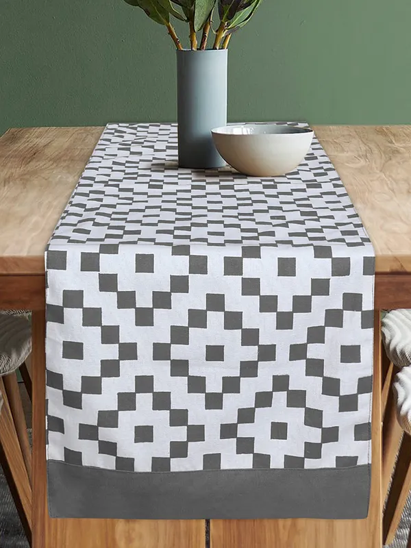 Pack_of_1_Piece_Cotton_Grey_Fun_With_Checks_Printed_Table_Runner-for_Dining_&_Center_Table