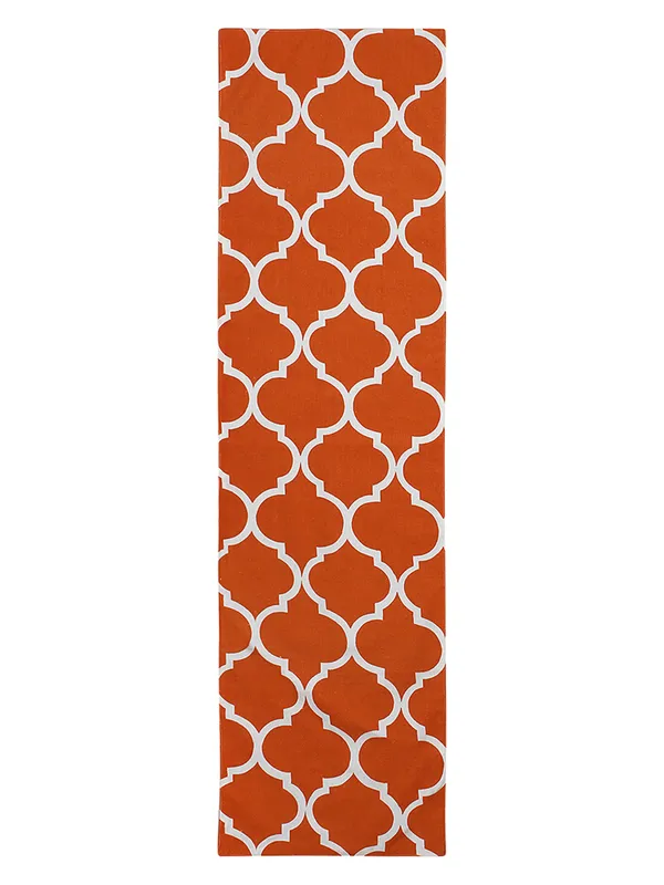 Pack_of_1_Piece_Cotton_Orange_Ogee_Printed_Collection_of_Table_Runner-_for_Dining_&_Center_Table