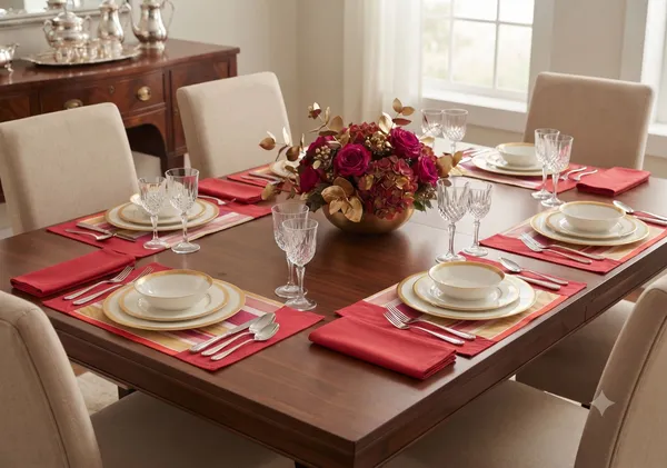 Pack_of_18_Pieces_Cotton_Maroon_Stripe_Place_Mat_With_Napkin_for_Dining_and_Center_Table
