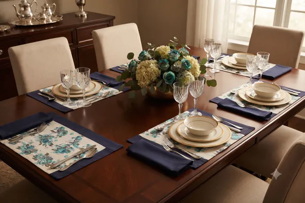 Pack_of_18_Pieces_Cotton_Blue_Floral_Printed_Place_Mat_With_Napkin_for_Dining_and_Center_Table