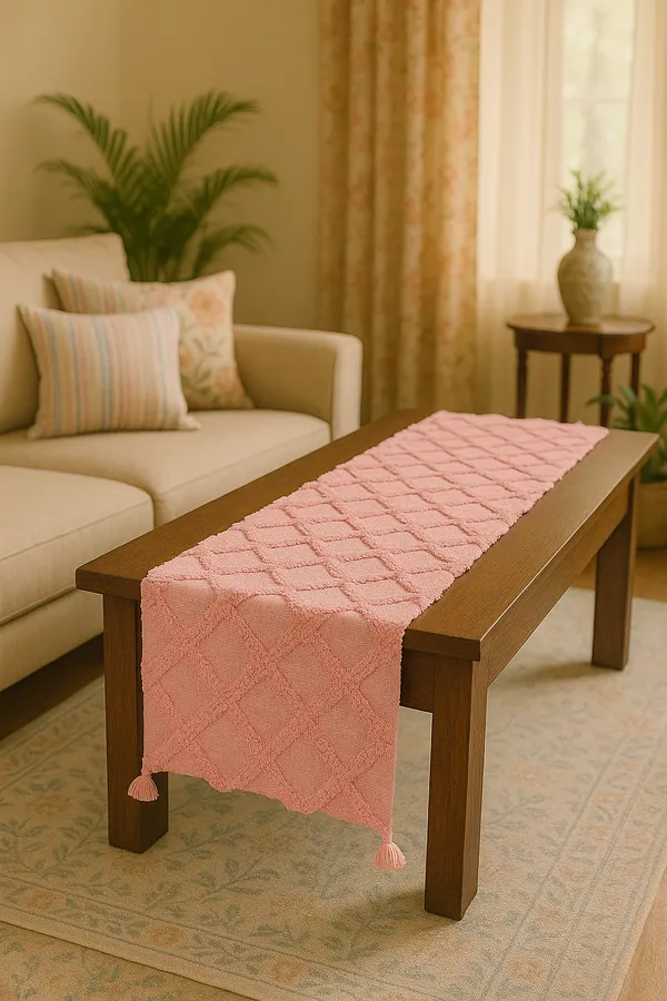 Pack_of_1_Piece_Cotton_Tufted_Harmony_Collection_Table_Runner-For_Dining_&_Center_Table