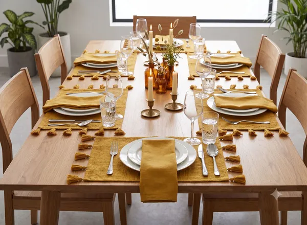 Pack_of_18_Piece_Cotton_Yellow_Merit_Collection_Place_Mat_With_Napkin-For_Dinning_Table,_Center_Room_and_Kitchen