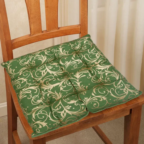 Pack_of_1_Piece_Cotton_Green_Gold_Floral_Printed_Chair_Pad_for_Chair_&_Floor