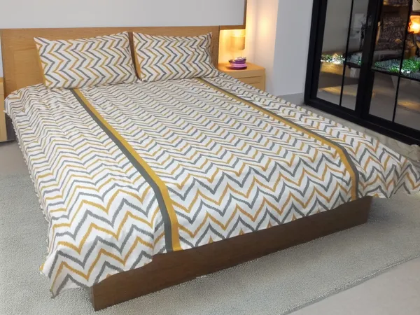 Pack_of_3_Pieces_Cotton_Yellow_Double_Iket_Printed_Bedsheet_With_Pillow_Cover_for_Bedroom,_Guest_Room,_Kids_Room