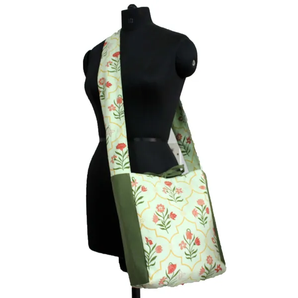 Pack_of_1_Piece_Cotton_Green_Flower_Printed_Crossbody_Messenger_Bag_for_Women,_Men,_Girl_&_Boy