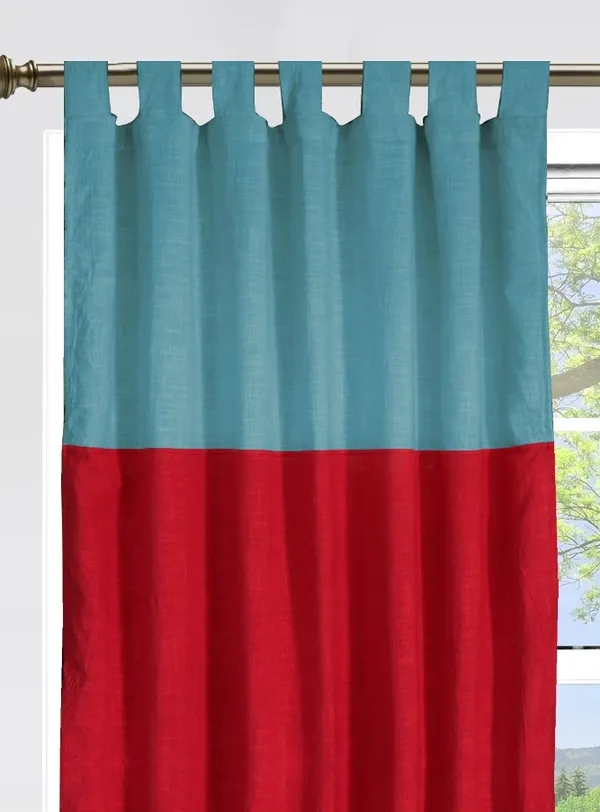 Pack_of_2_Cotton_Blue_Double_Colourful_Tab_Top_Curtain_Set_for_Window_and_Door