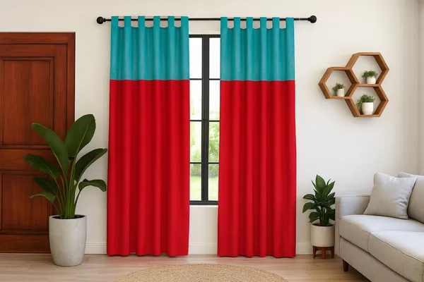 Pack_of_2_Cotton_Blue_Double_Colourful_Tab_Top_Curtain_Set_for_Window_and_Door