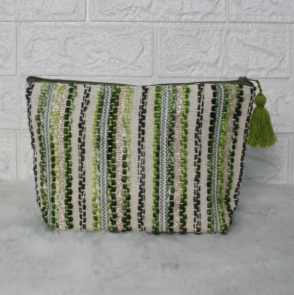 Pack_of_1_Piece_Cotton_Green_Bohemian_Charm_Collection_Multi_Utility_Pouch_for_Men,_Women,_Girl,_Boy,_Cosmetic_Bag,_Makeup_Bags,_Travel_Accessories_Organizer