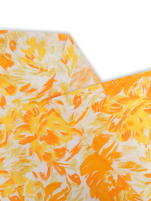 Pack_of_2_Cotton_Sunshine_Yellow_Rosy_Reflections_Collection_Eyelet_Curtain_Set_for_Window_and_Door