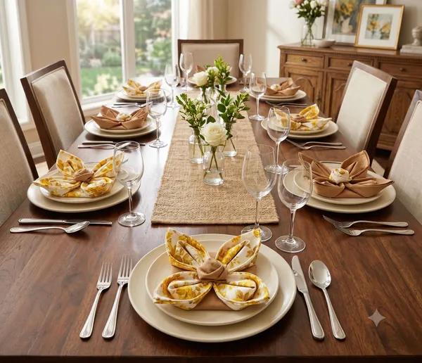 Pack_of_12_Pieces_Cotton_Yellow_Floral_Printed_and_Plain_Napkin_Set_for_Dining_and_Kitchen