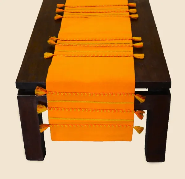 Pack_of_1_Piece_Cotton_Orange_Boho_Tassel_Collection_Table_Runner-For_Dining_&_Center_Table