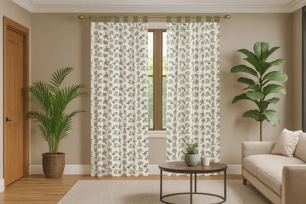 Pack_of_2_Cotton_Green_Rose_Printed_Tab_Top_Curtain_Set_for_Window_and_Door