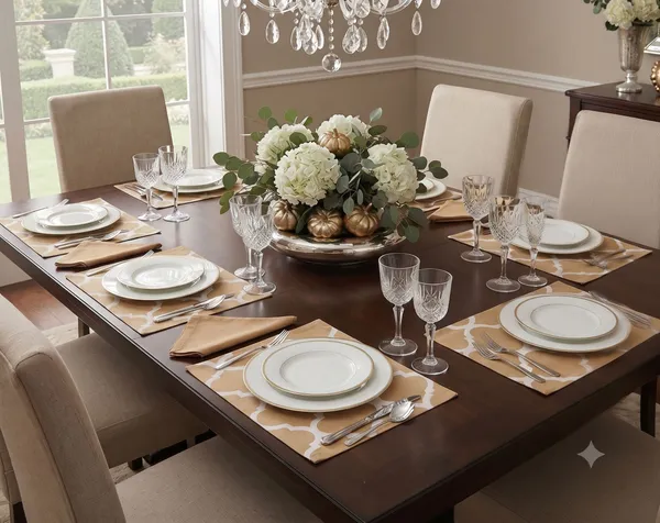 Pack_for_18_Pieces_Cotton_Beige_Ogee_Printed_Place_Mat_With_Napkin_Set_for_Dining_and_Center_Table