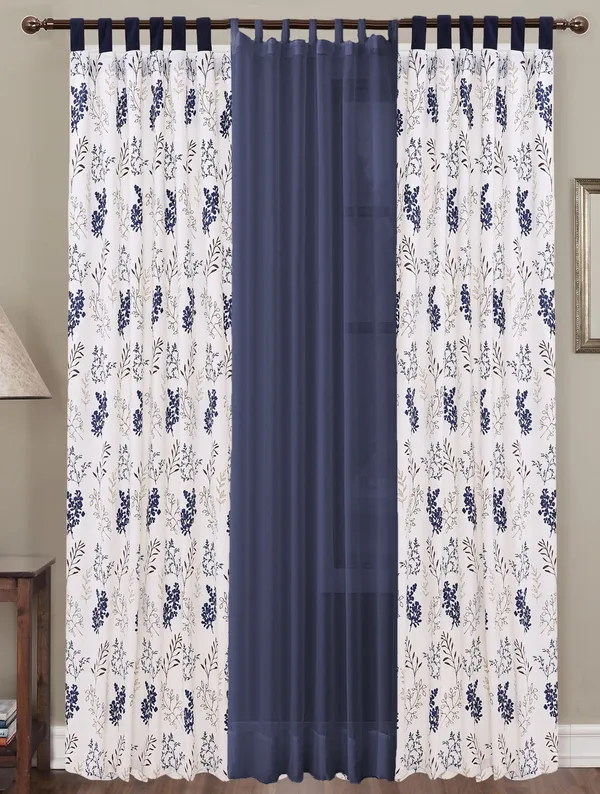 Pack_of_3_Pieces_Cotton_French_Navy_Blue_Bloom_Bliss_Printed_Collection_Tab_Top_Curtain_Set_For_Bedroom_and_Living_Room