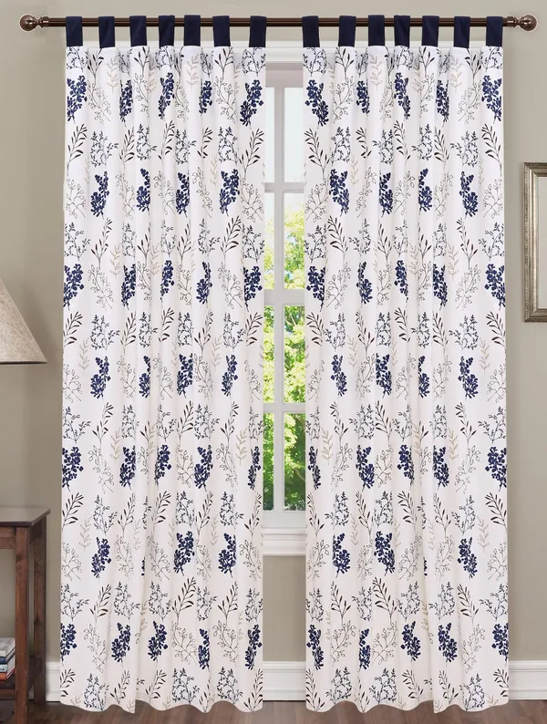 Pack_of_3_Pieces_Cotton_French_Navy_Blue_Bloom_Bliss_Printed_Collection_Tab_Top_Curtain_Set_For_Bedroom_and_Living_Room