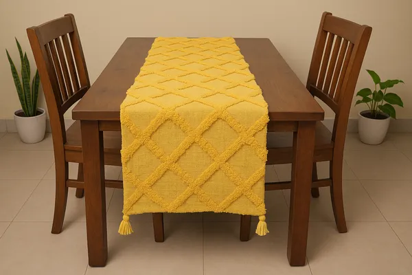 Pack_of_1_Piece_Cotton_Tufted_Harmony_Collection_Table_Runner-For_Dining_&_Center_Table