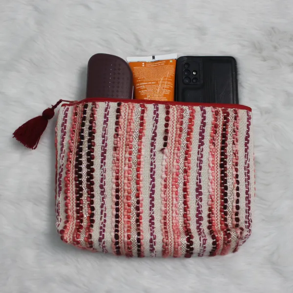 Pack_of_1_Piece_Cotton_Maroon_Bohemian_Charm_Collection_Multi_Utility_Pouch_for_Men,_Women,_Girl,_Boy,_Cosmetic_Bag,_Makeup_Bags,_Travel_Accessories_Organizer