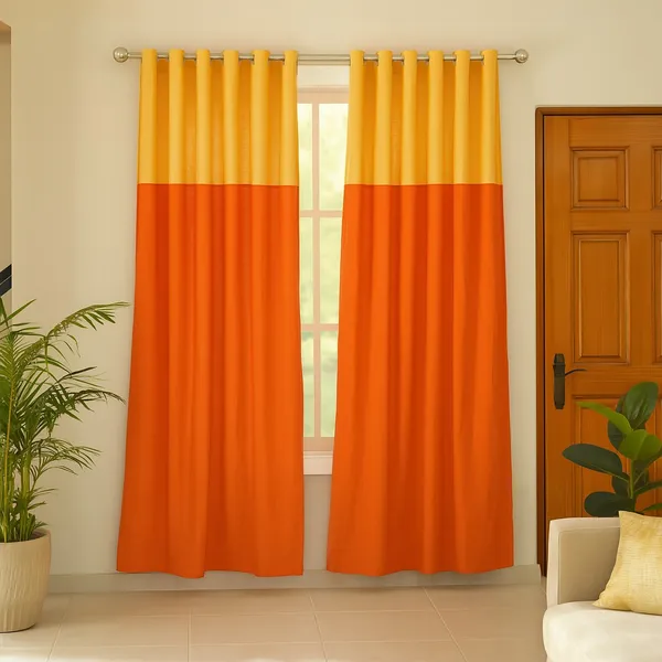 Pack_of_2_Cotton_Yellow_Double_Colourful_Tab_Top_Curtain_Set_for_Window_and_Door