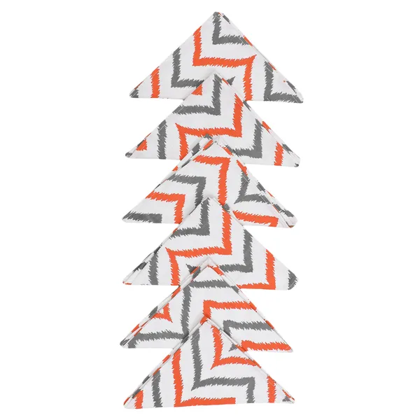 Pack_of_12_Pieces_Cotton_Orange_Double_Ikat_Printed_and_Plain_Napkin_Set_for_Dining_and_Kitchen