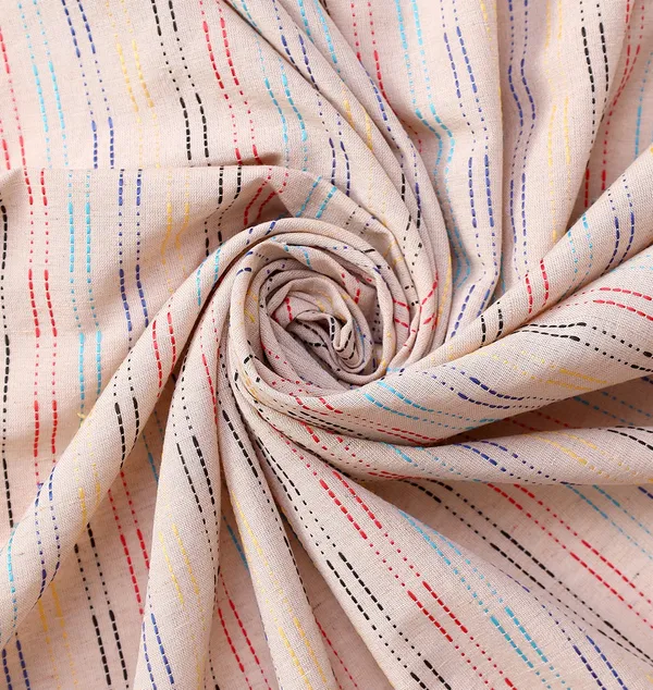 Pack_of_2_Cotton_Oyster_Beige_Pastel_Stripe_Pompom_Collection_Eyelet_Curtainfor_Window_and_Door