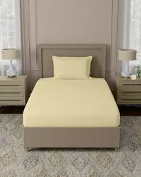 Pack_of_2_&_3_Pieces_Cotton_Limon_Yellow_Solid_Color_Bedsheet_With_Pillow_Covers_for_Bedroom,_Guest_Room,_Kids_Room