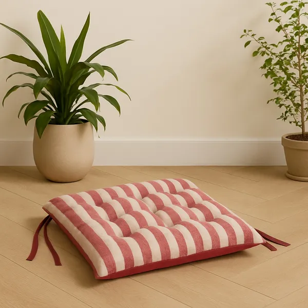 Pack_of_1_Piece_Cotton_Maroon_Stripe_Chair_Pad_for_Chair_&_Floor