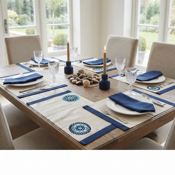 Pack_of_18_Pieces_Cotton_Blue_Circular_embroidery_Place_Mat_With_Napkin_for_Dinning_and_Center_Table
