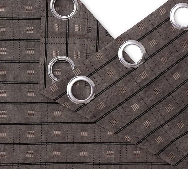 Pack_of_2_Cotton_Mocha_Brown_Check_Reflection_Collection_Eyelet_Curtainfor_Window_and_Door