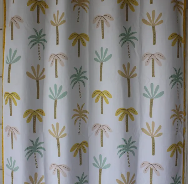 Pack_of_2_Pieces_Polyester_Mustard_Palm_Breeze_Digital_Printed_Eyelet_Curtain_Set_For_Bedroom_and_Living_Room