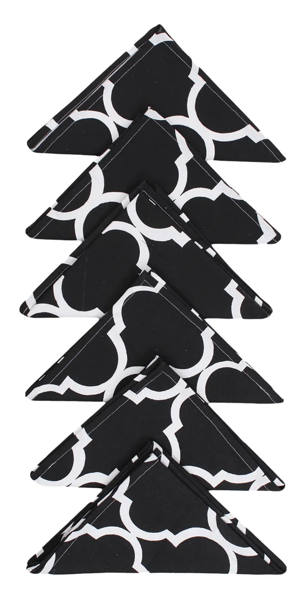 Pack_of_12_Pieces_Cotton_Black_Ogee_Printed_and_Plain_Napkin_Set_for_Dining_and_Kitchen