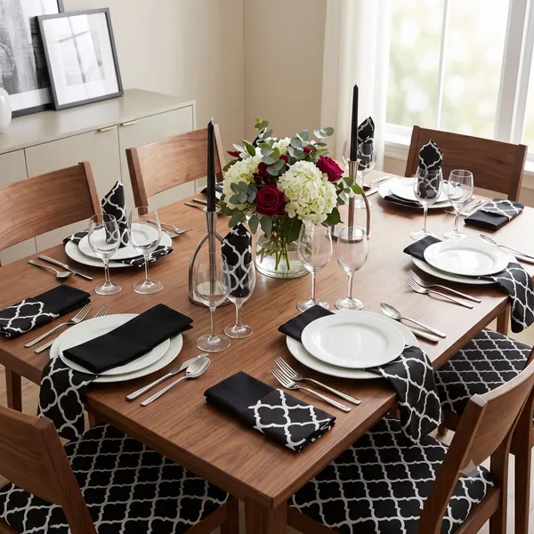 Pack_of_12_Pieces_Cotton_Black_Ogee_Printed_and_Plain_Napkin_Set_for_Dining_and_Kitchen