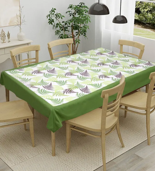 Pack_of_1_Piece_Cotton_Green_Single_Tropical_Leaf_Collection_Table_Cover-for_Dining_and_Center_Table