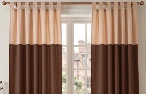 Pack_of_2_Piece_Cotton_Brown_Solid_Sheer_Summer_fun_Colorful_Tab_Top_Curtain_Set_for_Door_Curtain-For_Bedroom_and_Living_Room