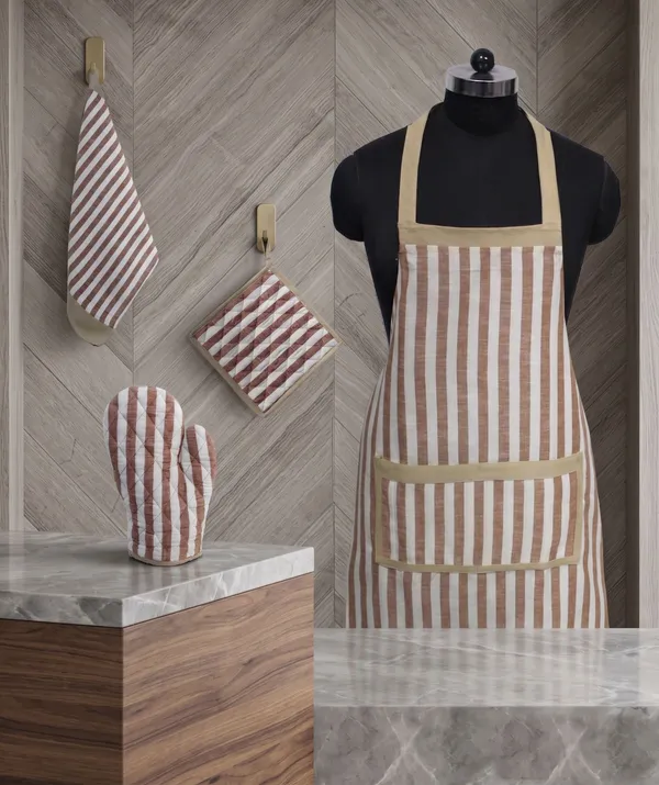 Pack_of_4_Pieces_Cotton_Beige_Stripe_Printed__Apron_Set_for_Kitchen_for_Women_Men_Girl_and_Boy