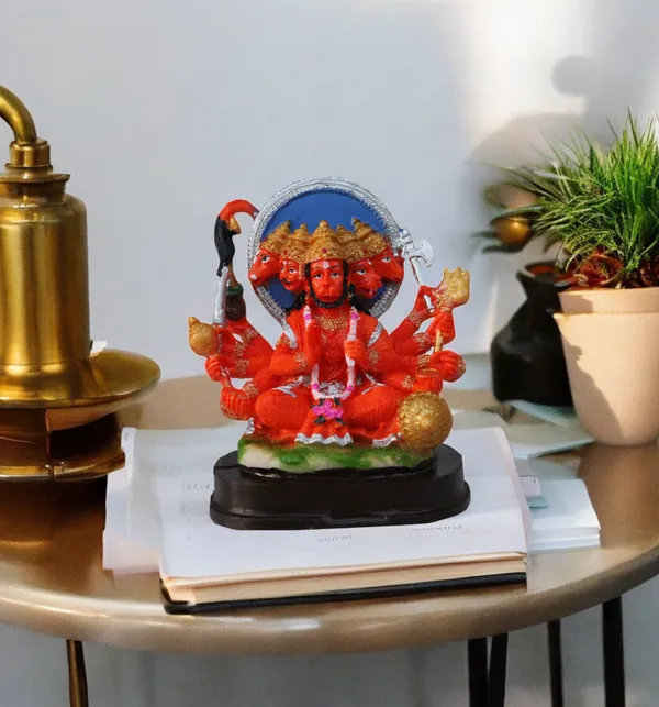 Pack_of_1_Piece_Polyresin_Orange_Panchmukhi_Hanuman_for_Pooja_Room_and_Decoration