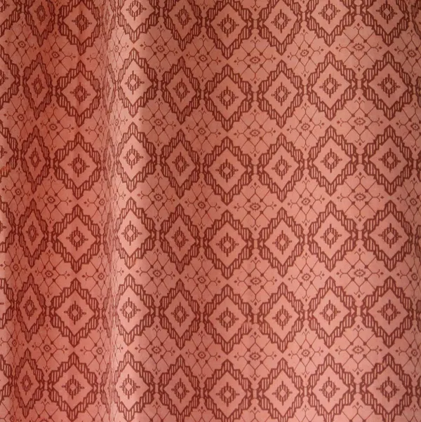Pack_of_3_Pieces_Cotton_Fire_Rust_Check_Reflection_Collection_Eyelet_Curtain_Set_For_Bedroom_and_Living_Room