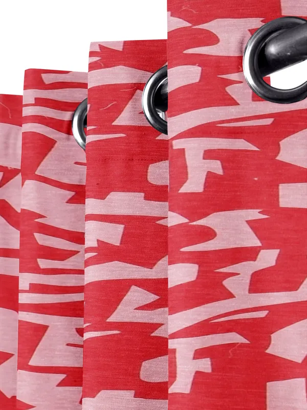 Pack_of_3_Pieces_Cotton_Red_Urban_abstract_Printed_Eyelet_Curtain_Set_For_Bedroom_and_Living_Room