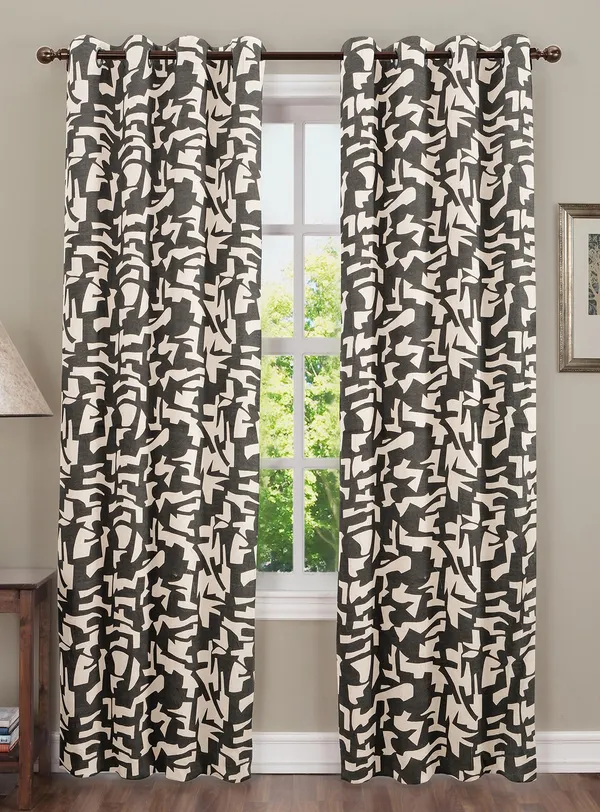 Pack_of_2_Cotton_Beige_Brown_Urban_abstract_Collection_Eyelet_Curtain_Set_for_Window_and_Door