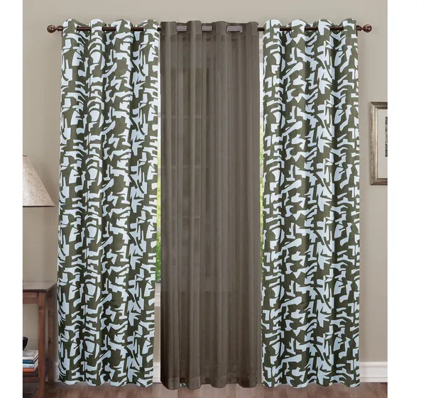 Pack_of_3_Pieces_Cotton_Aqua_Brown_Urban_abstract_Printed_Eyelet_Curtain_Set_For_Bedroom_and_Living_Room
