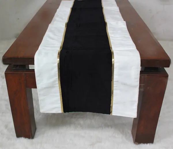 Pack_of_1_Piece_Cotton_Black_Ariel_Velvet_Collection_Table_Runner-For_Dining_&_Center_Table