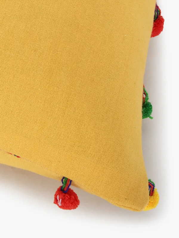 Pack_of_2_Pieces_Cotton_Yellow_Multicolor_Pompom_Cushion_Cover_For_Living_Room_and_Bedroom