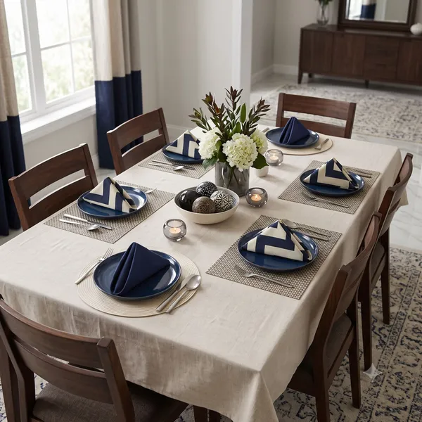 Pack_of_12_Pieces_Cotton_Navy_Blue_Chevron_Printed_and_Plain_Napkin_Set_for_Dining_and_Kitchen