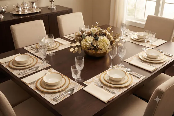 Pack_of_18_Pieces_Cotton_White_Gold_Printed_Place_Mat_With_Napkin_for_Dining_and_Center_Table