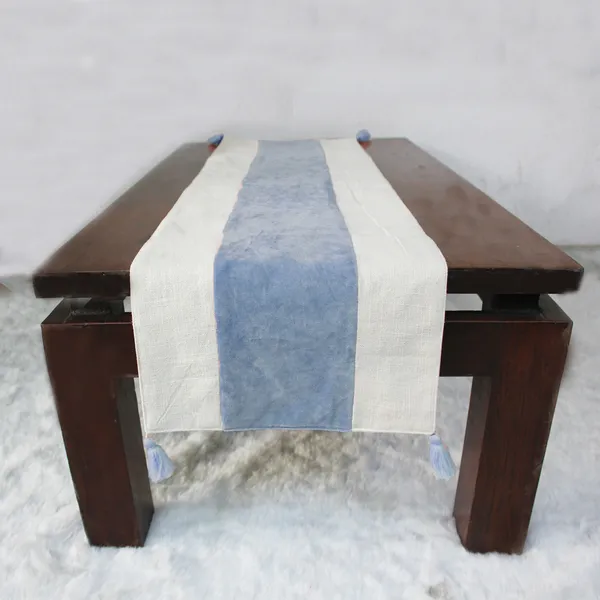 Pack_of_1_Piece_Cotton_Sky_Blue_Paradise_Velvet_Collection_Table_Runner-For_Dining_&_Center_Table