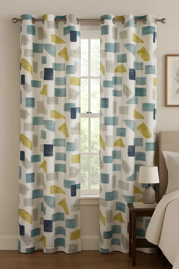 Pack_of_2_Pieces_Polyester_Green_Geometry_Abstract_Digital_Print_Eyelet_Curtain_Set_For_Bedroom_and_Living_Room