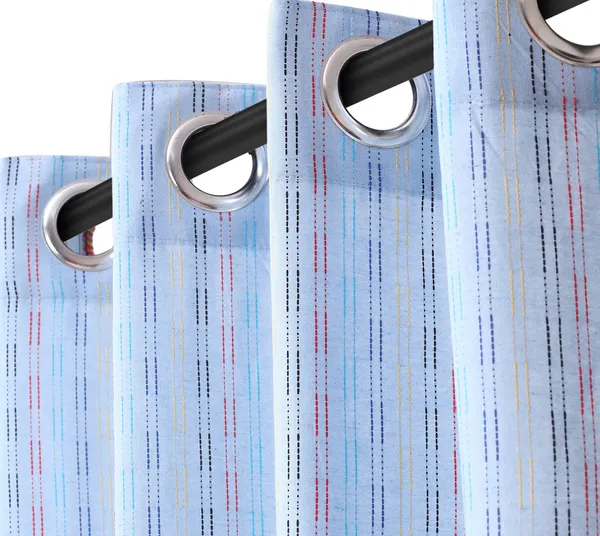 Pack_of_2_Cotton_Baby_Blue_Pastel_Stripe_Pompom_Collection_Eyelet_Curtainfor_Window_and_Door