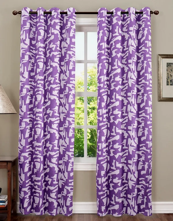 Pack_of_2_Cotton_Purple_Mauve_Urban_abstract_Collection_Eyelet_Curtain_Set_for_Window_and_Door