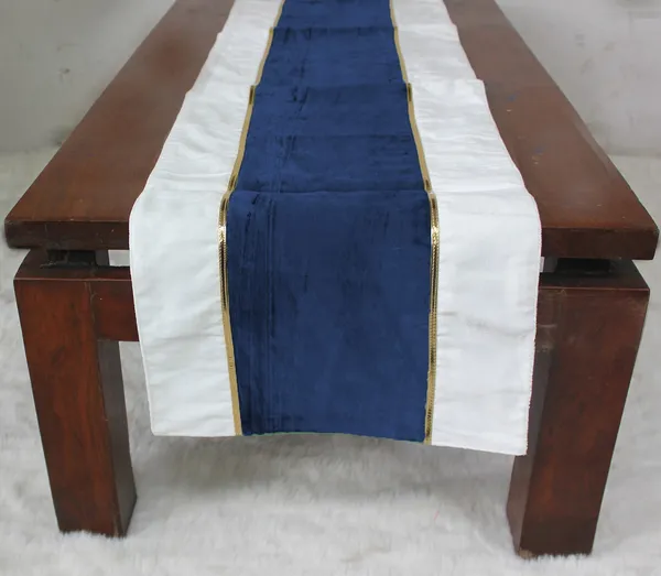 Pack_of_1_Piece_Cotton_Blue_Ariel_Velvet_Collection_Table_Runner-For_Dining_&_Center_Table