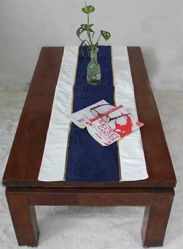 Pack_of_1_Piece_Cotton_Blue_Ariel_Velvet_Collection_Table_Runner-For_Dining_&_Center_Table