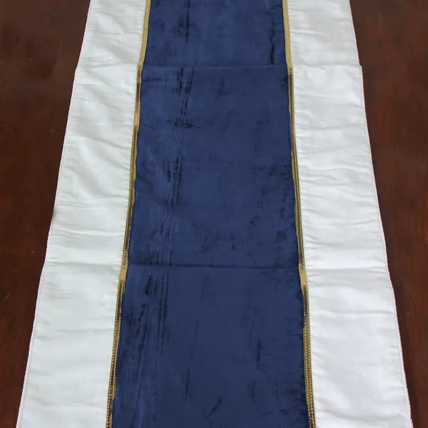 Pack_of_1_Piece_Cotton_Blue_Ariel_Velvet_Collection_Table_Runner-For_Dining_&_Center_Table